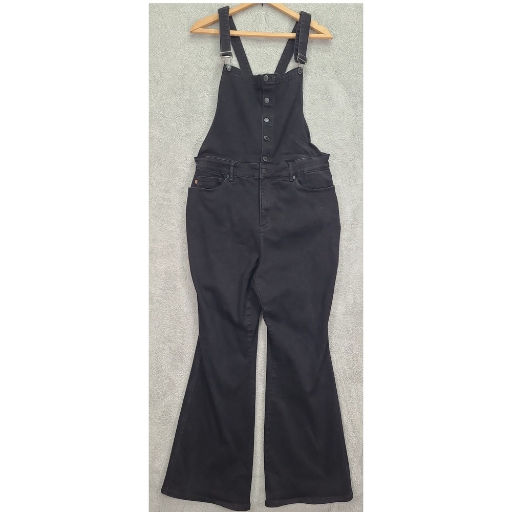 Judy Blue Black Flare Denim Overalls JB88690 Plus Size 3XL Womens Stretch Bibs